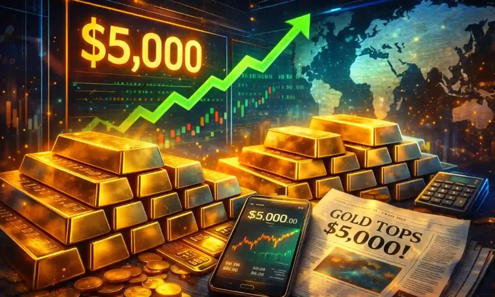 Gold tops $5,000 for first time ever during historic market rally